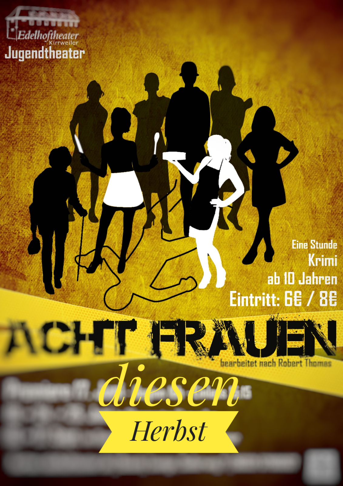Acht Frauen &#8211; Krimi-Klassiker für Erwachsene, präsentiert von den Jugendlichen des Edelhoftheaters Kirrweiler