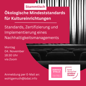 Ökologische Mindeststandards in Kultureinrichtungen