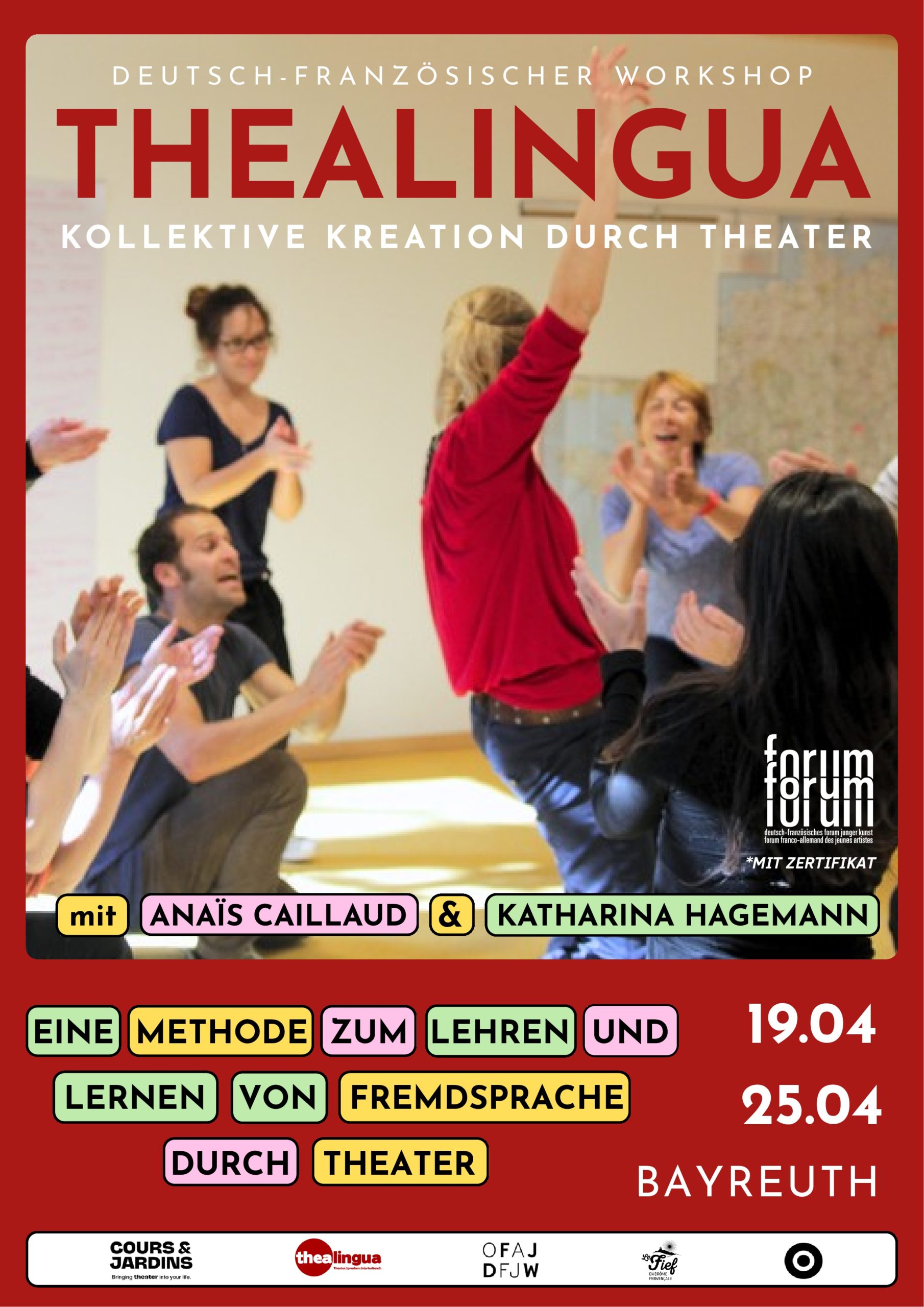 Call for applications – Thealingua Workshop vom 19. bis 25. April 2026