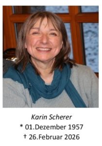 Karin Scherer ist verstorben