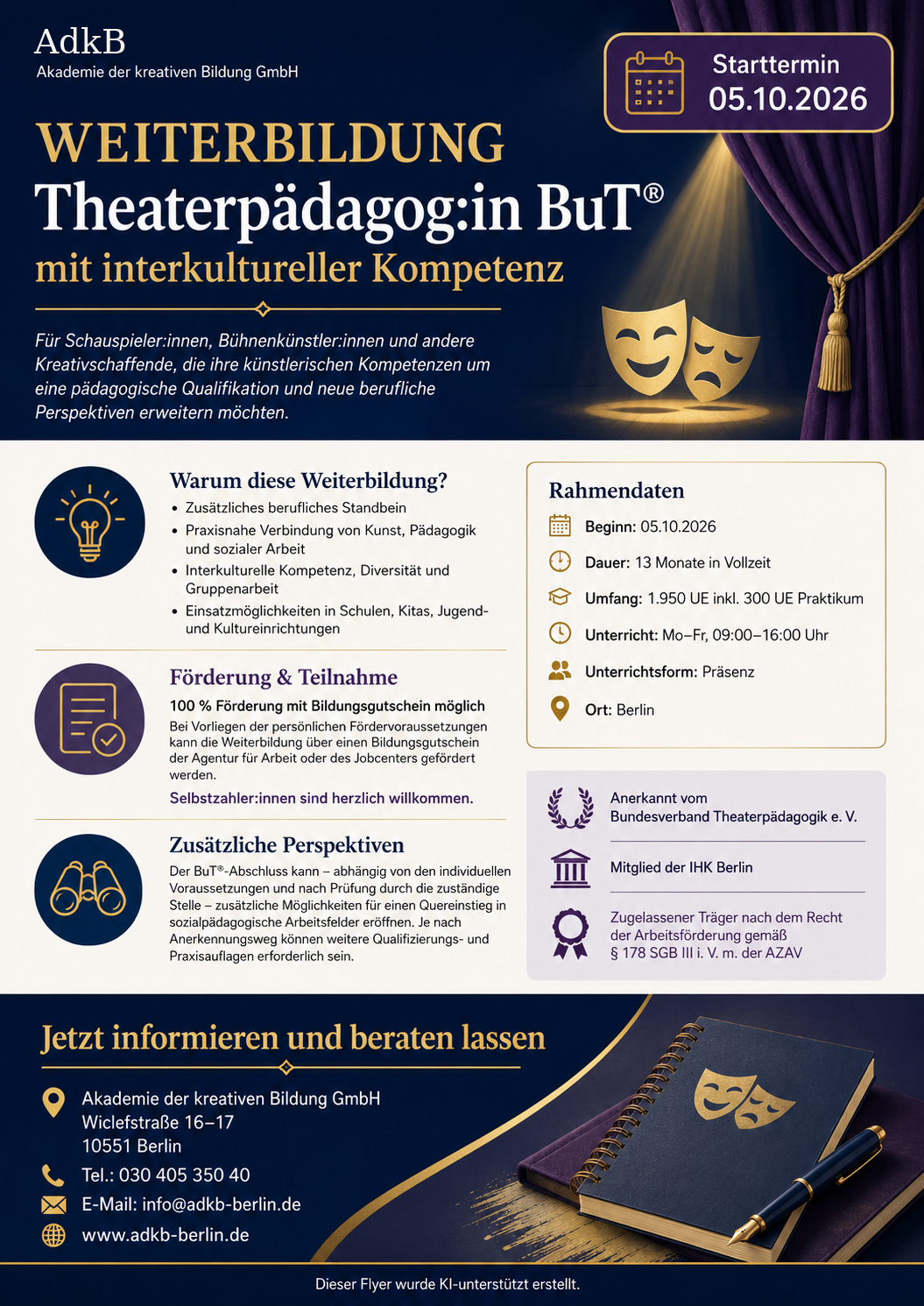 Weiterbildung Theaterpädagog:in  BuT® mit interkultureller Kompetenz